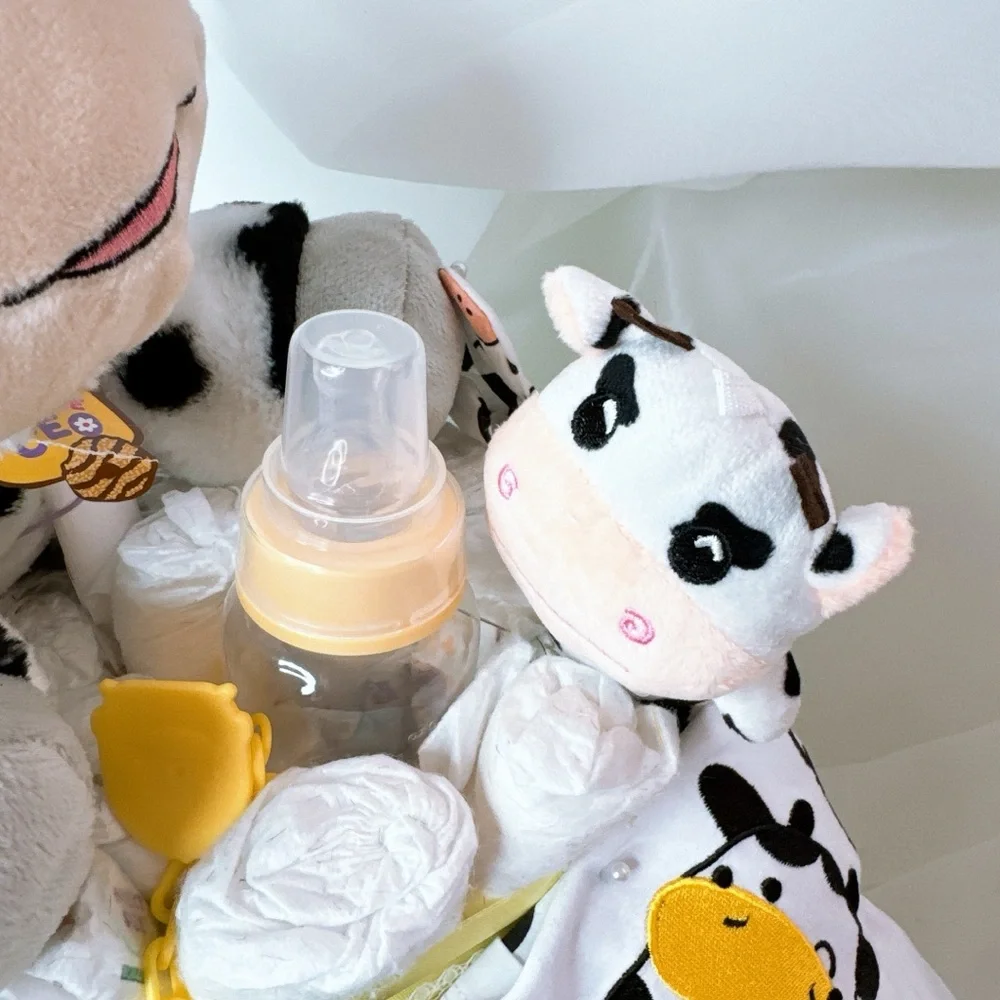 Cow Diaper Cake, Farm Baby Shower Gift